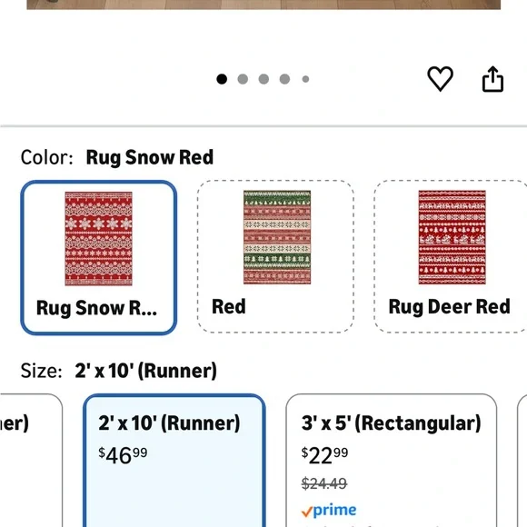 Topick Red Area Rug - Picture 3 of 3